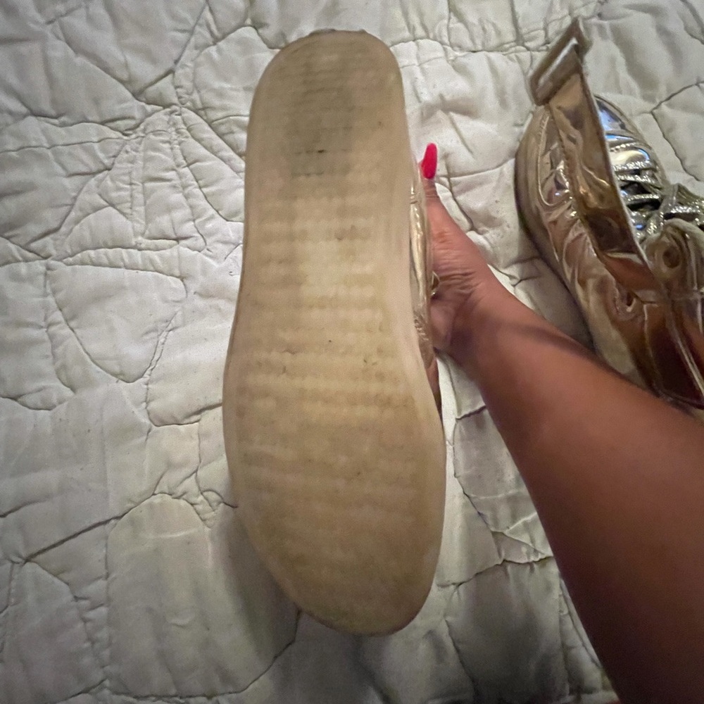 Gold lite up shoes
